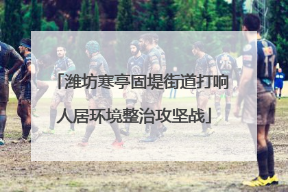 潍坊寒亭固堤街道打响人居环境整治攻坚战