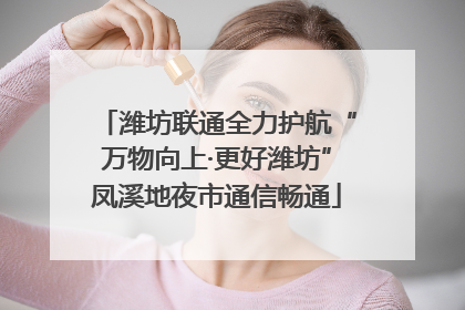 潍坊联通全力护航“万物向上·更好潍坊”凤溪地夜市通信畅通
