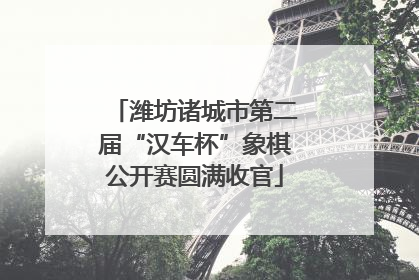 潍坊诸城市第二届“汉车杯”象棋公开赛圆满收官