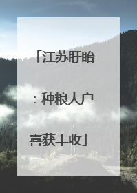 江苏盱眙：种粮大户喜获丰收