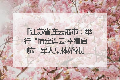 江苏省连云港市：举行“情定连云·幸福启航”军人集体婚礼