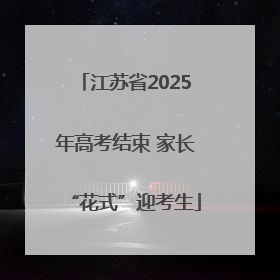 江苏省2025年高考结束 家长“花式”迎考生