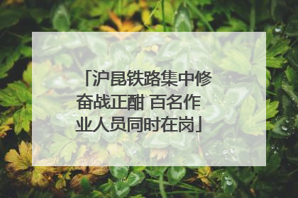 沪昆铁路集中修奋战正酣 百名作业人员同时在岗