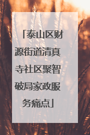 泰山区财源街道清真寺社区聚智破局家政服务痛点