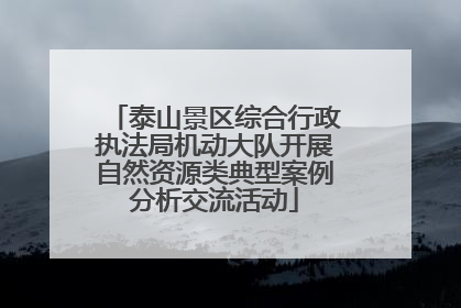 泰山景区综合行政执法局机动大队开展自然资源类典型案例分析交流活动