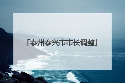 泰州泰兴市市长调整