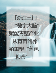 浙江三门：“数字大脑”赋能青蟹产业 从育苗到养殖重塑“蓝色粮仓”