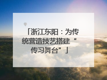 浙江东阳：为传统营造技艺搭建“传习舞台”