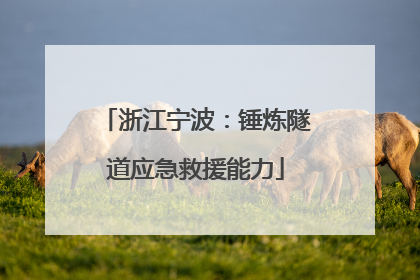浙江宁波：锤炼隧道应急救援能力