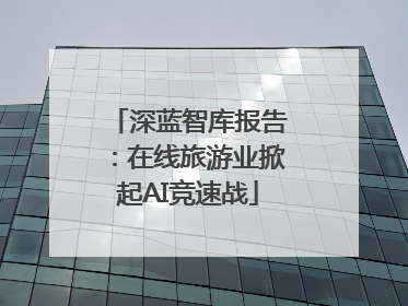 深蓝智库报告：在线旅游业掀起AI竞速战
