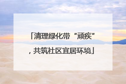 清理绿化带“顽疾”，共筑社区宜居环境