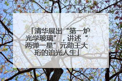 清华展出“第一炉光学玻璃”，讲述“两弹一星”元勋王大珩的追光人生
