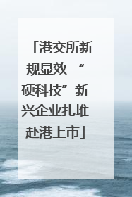 港交所新规显效 “硬科技”新兴企业扎堆赴港上市