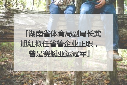 湖南省体育局副局长龚旭红拟任省管企业正职，曾是赛艇亚运冠军