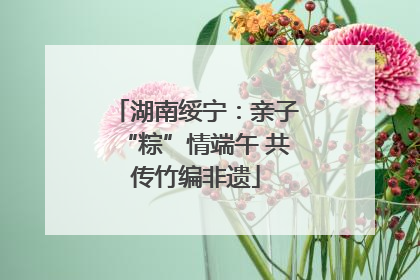 湖南绥宁：亲子“粽”情端午 共传竹编非遗