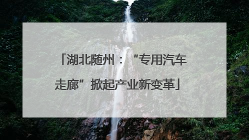 湖北随州：“专用汽车走廊”掀起产业新变革