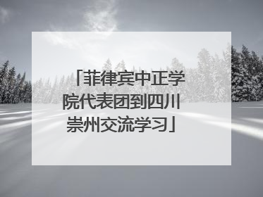 菲律宾中正学院代表团到四川崇州交流学习