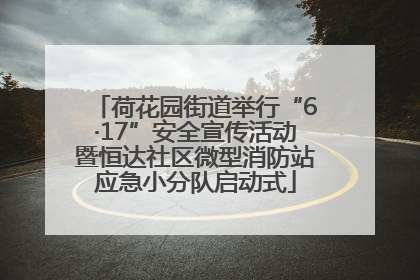 荷花园街道举行“6·17”安全宣传活动暨恒达社区微型消防站应急小分队启动式
