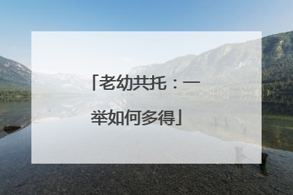 老幼共托：一举如何多得