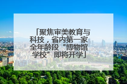聚焦审美教育与科技，省内第一家全年龄段“博物馆学校”即将开学