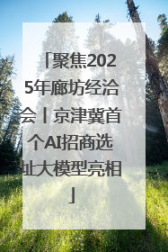 聚焦2025年廊坊经洽会丨京津冀首个AI招商选址大模型亮相
