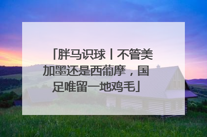 胖马识球丨不管美加墨还是西葡摩，国足唯留一地鸡毛