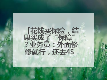 花钱买保险，结果买成了“保障”？业务员：外面修修就行，还去4S店找宰