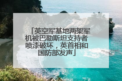 英空军基地两架军机被巴勒斯坦支持者喷漆破坏，英首相和国防部发声