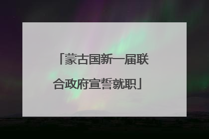 蒙古国新一届联合政府宣誓就职
