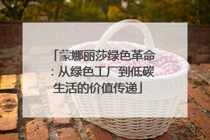 蒙娜丽莎绿色革命：从绿色工厂到低碳生活的价值传递