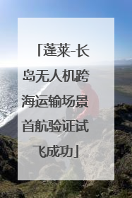 蓬莱-长岛无人机跨海运输场景首航验证试飞成功
