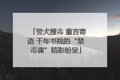 警犬搜毒 童言寄语 千年书院的“禁毒课”精彩纷呈