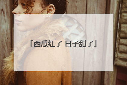 西瓜红了 日子甜了