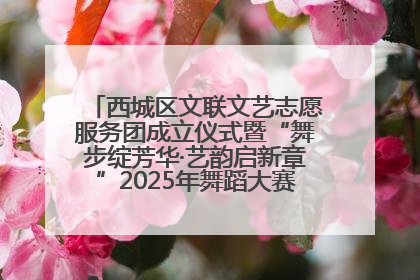 西城区文联文艺志愿服务团成立仪式暨“舞步绽芳华·艺韵启新章”2025年舞蹈大赛展演圆满举办