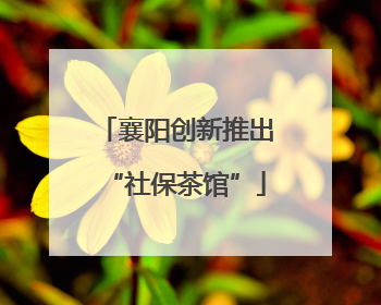 襄阳创新推出“社保茶馆”