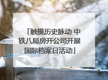 触摸历史脉动 中铁八局房开公司开展国际档案日活动