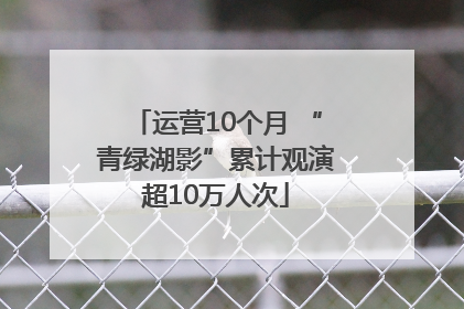 运营10个月 “青绿湖影”累计观演超10万人次