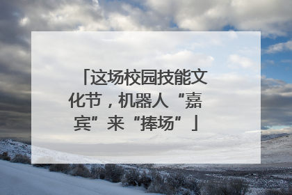 这场校园技能文化节，机器人“嘉宾”来“捧场”