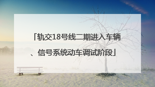 轨交18号线二期进入车辆、信号系统动车调试阶段