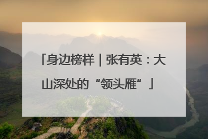 身边榜样｜张有英：大山深处的“领头雁”
