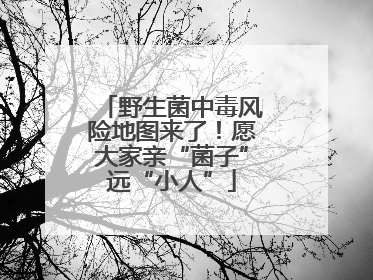 野生菌中毒风险地图来了！愿大家亲“菌子”远“小人”