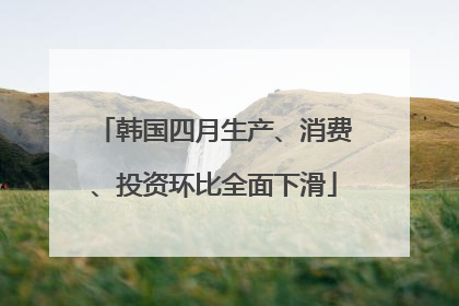 韩国四月生产、消费、投资环比全面下滑