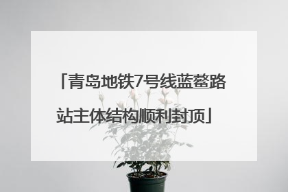 青岛地铁7号线蓝鳌路站主体结构顺利封顶