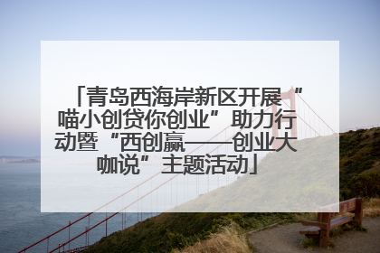 青岛西海岸新区开展“喵小创贷你创业”助力行动暨“西创赢——创业大咖说”主题活动