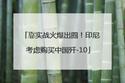 靠实战火爆出圈！印尼考虑购买中国歼-10