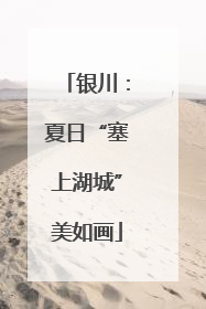 银川：夏日“塞上湖城”美如画