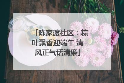 陈家渡社区：粽叶飘香迎端午 清风正气话清廉
