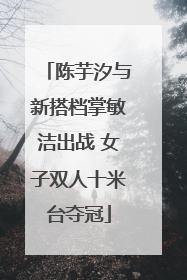 陈芋汐与新搭档掌敏洁出战 女子双人十米台夺冠