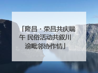 隆昌・荣昌共庆端午 民俗活动共叙川渝毗邻协作情