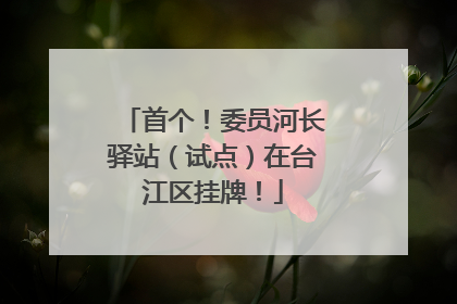 首个！委员河长驿站（试点）在台江区挂牌！